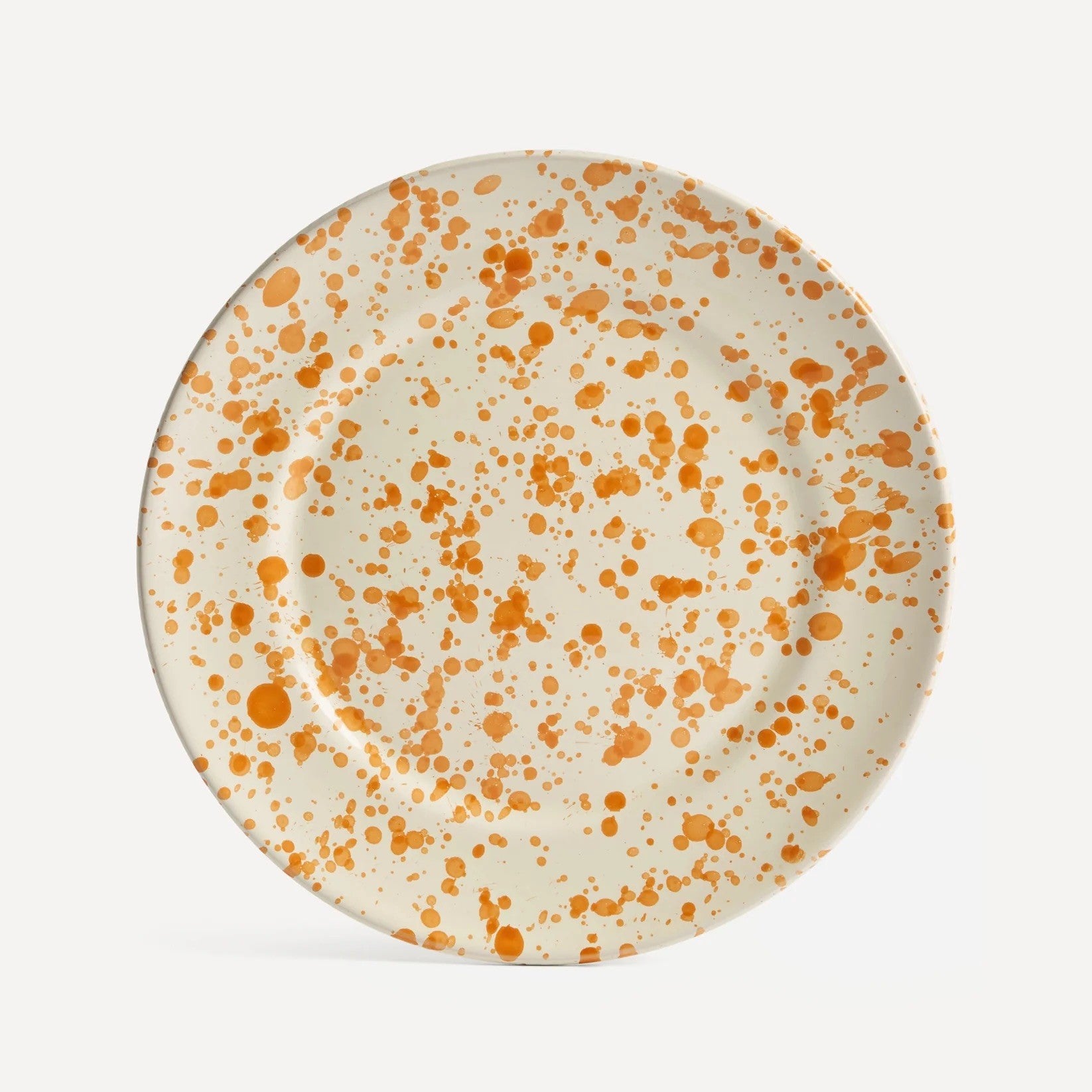 Burnt Orange Puglia Splatter Plate