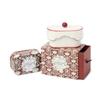 Cherie Ceramic Dish Candle - Red - French Linen & Orris
