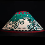 Hand-painted Clouds & Stars Lampshade - Teal