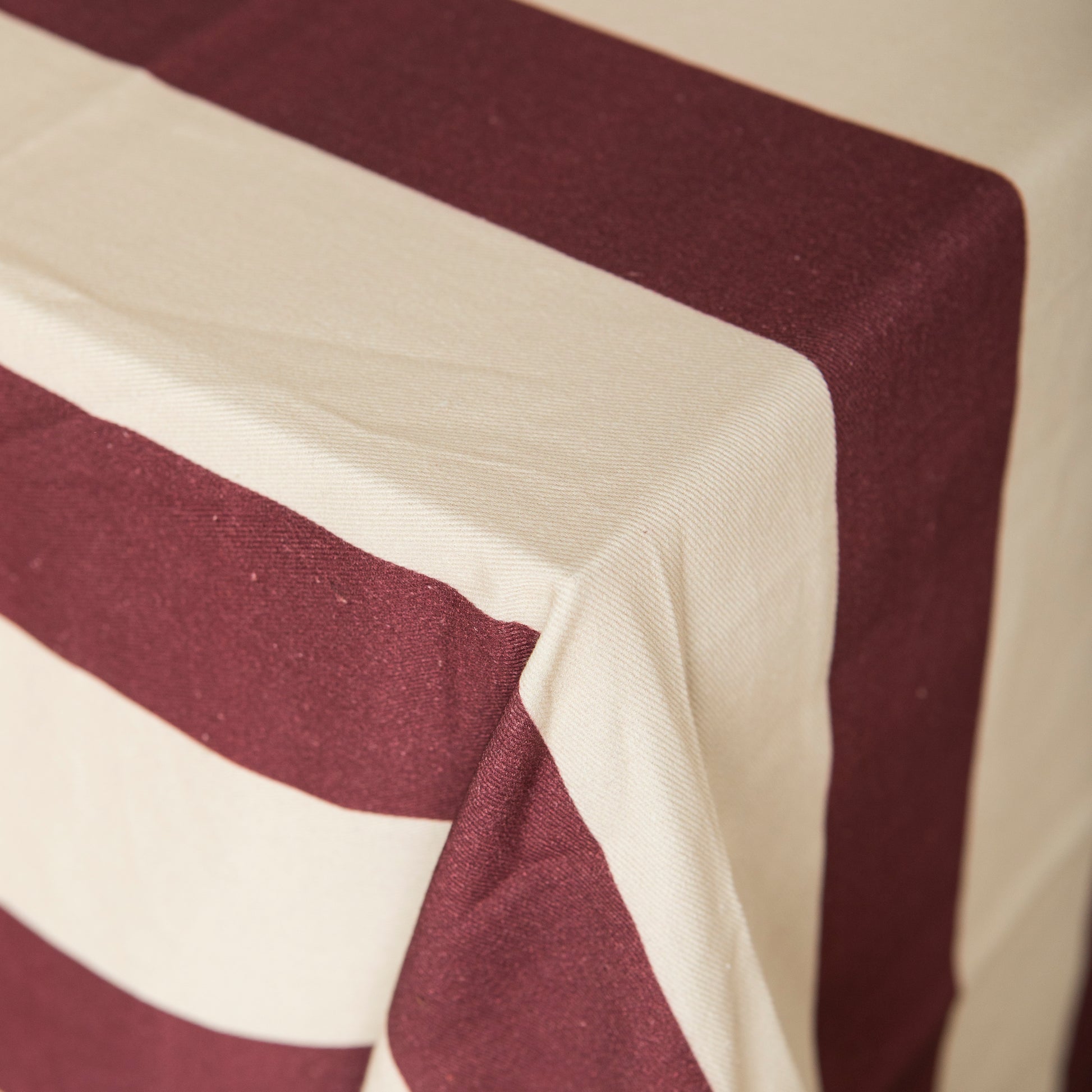 Aubergine Stripe Tablecloth