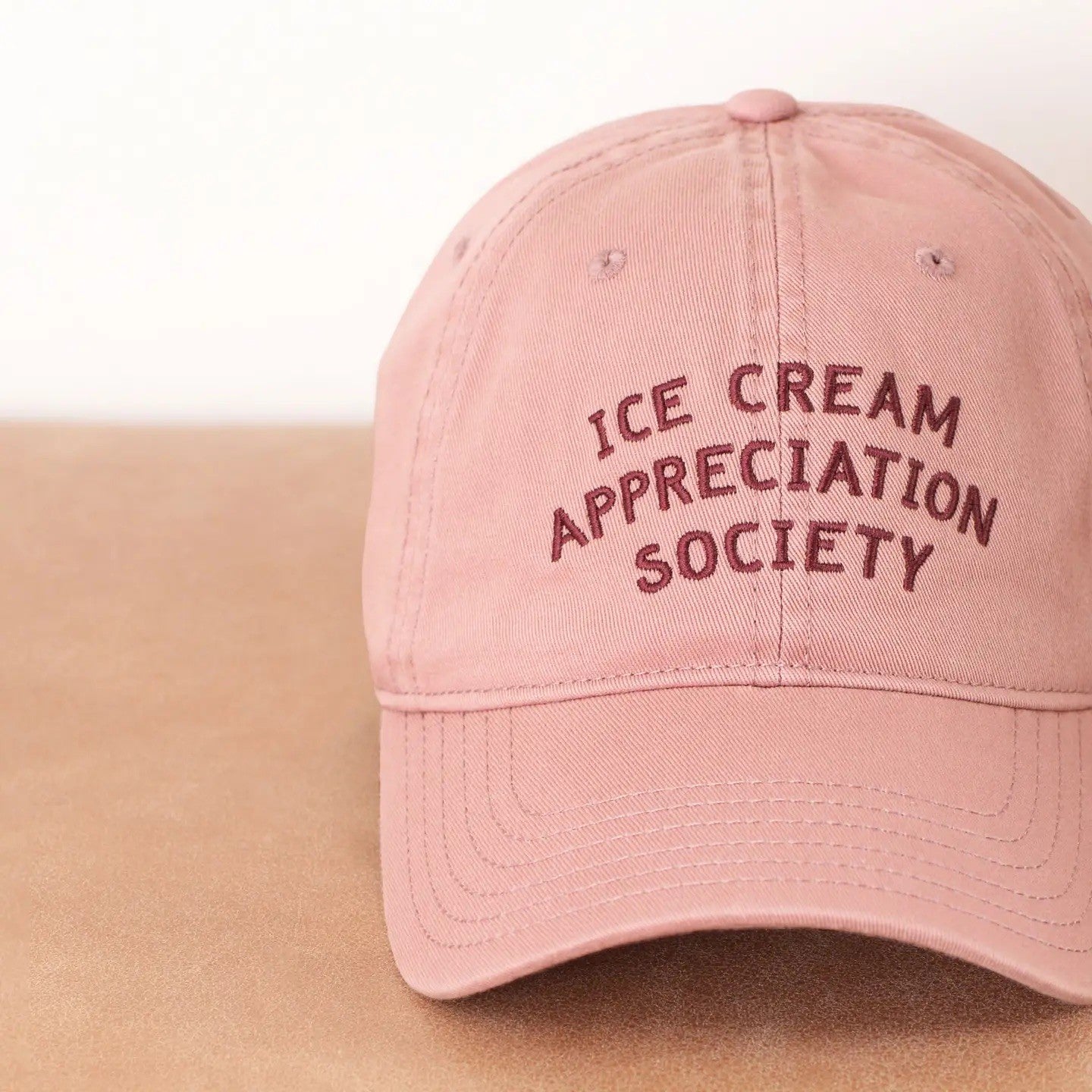 Ice Cream Appreciation - Dusty Rose - Cotton Baseball Cap
