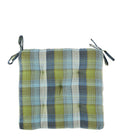 Blue Checked Chair Pad
