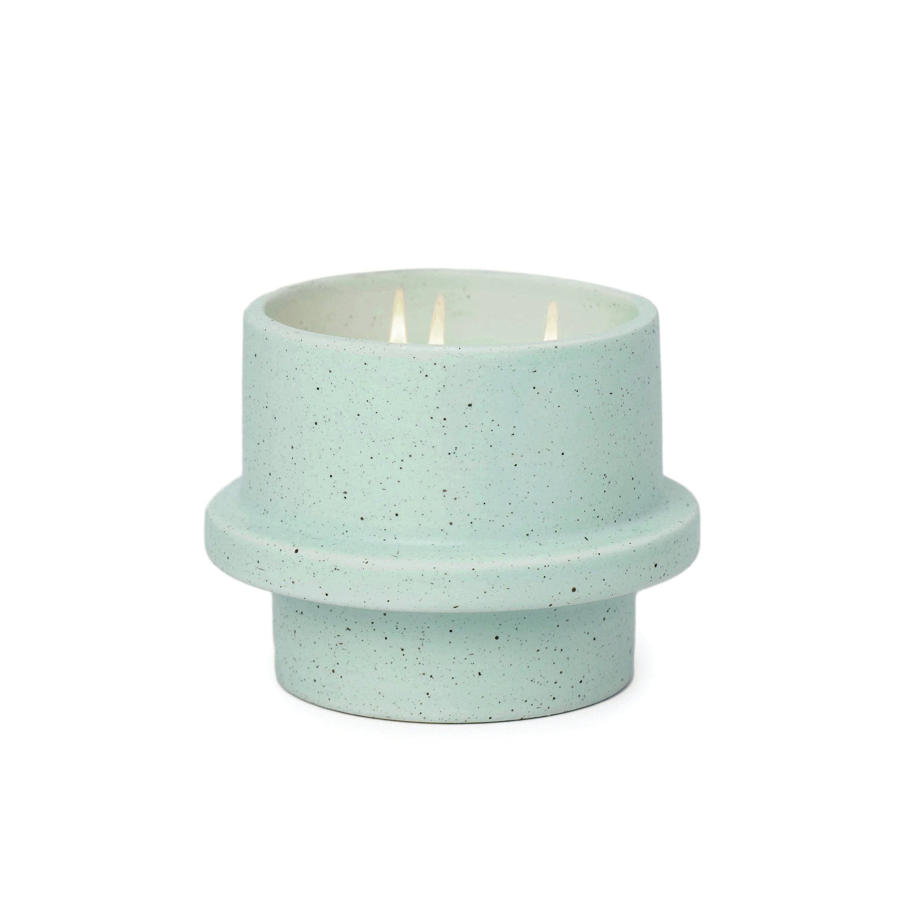 Blue Folia Ceramic Reusable Candle - Salt & Sage