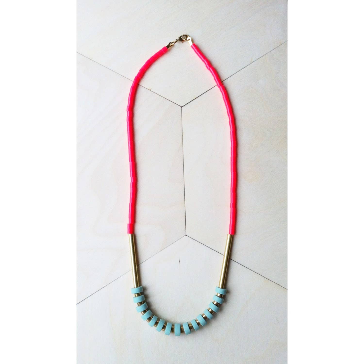 Heishi and Coral Necklace