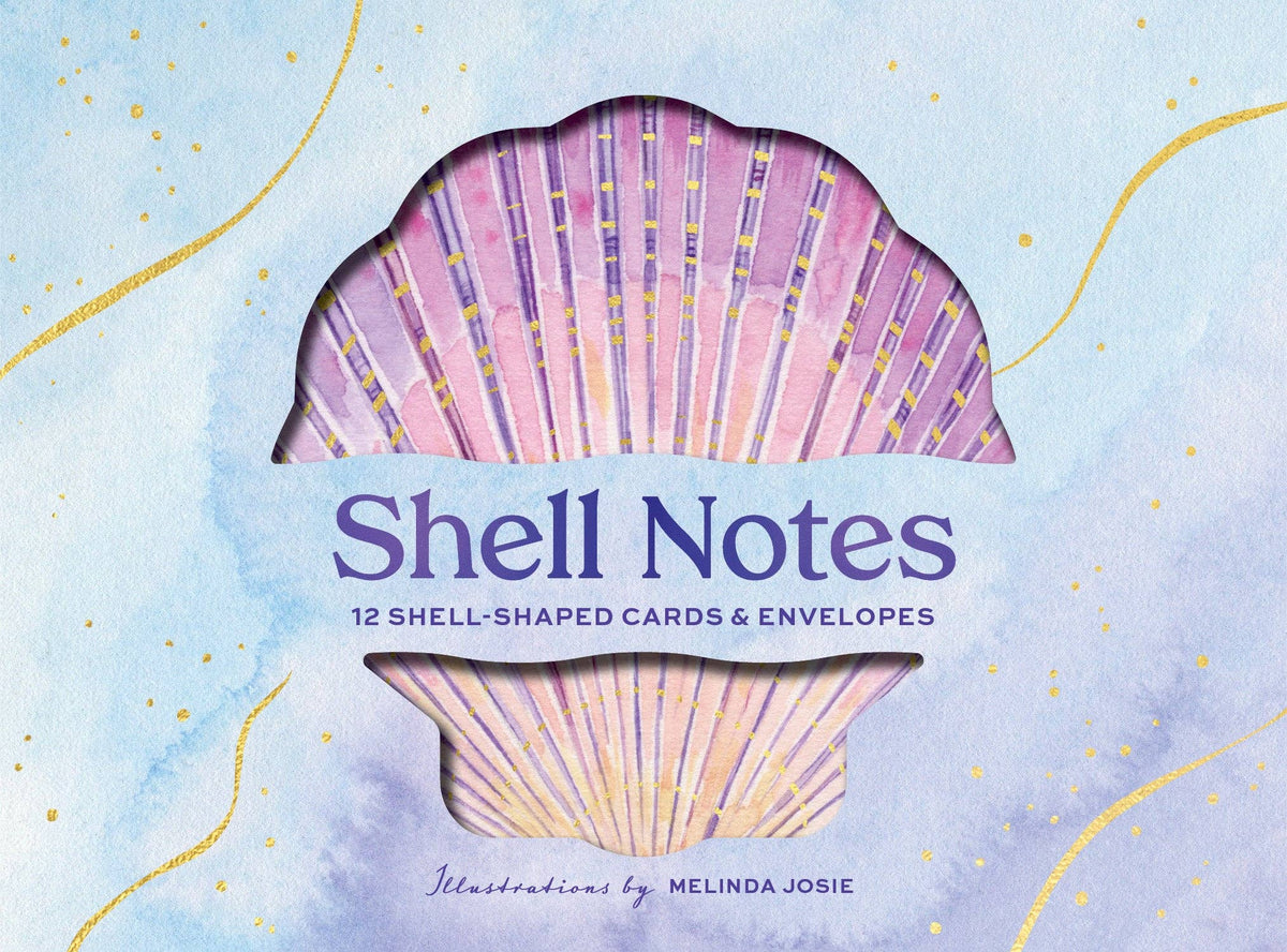 Shell Notes - 12 Shell-Shaped Cards & Envelopes (Notecards/Writing Paper)