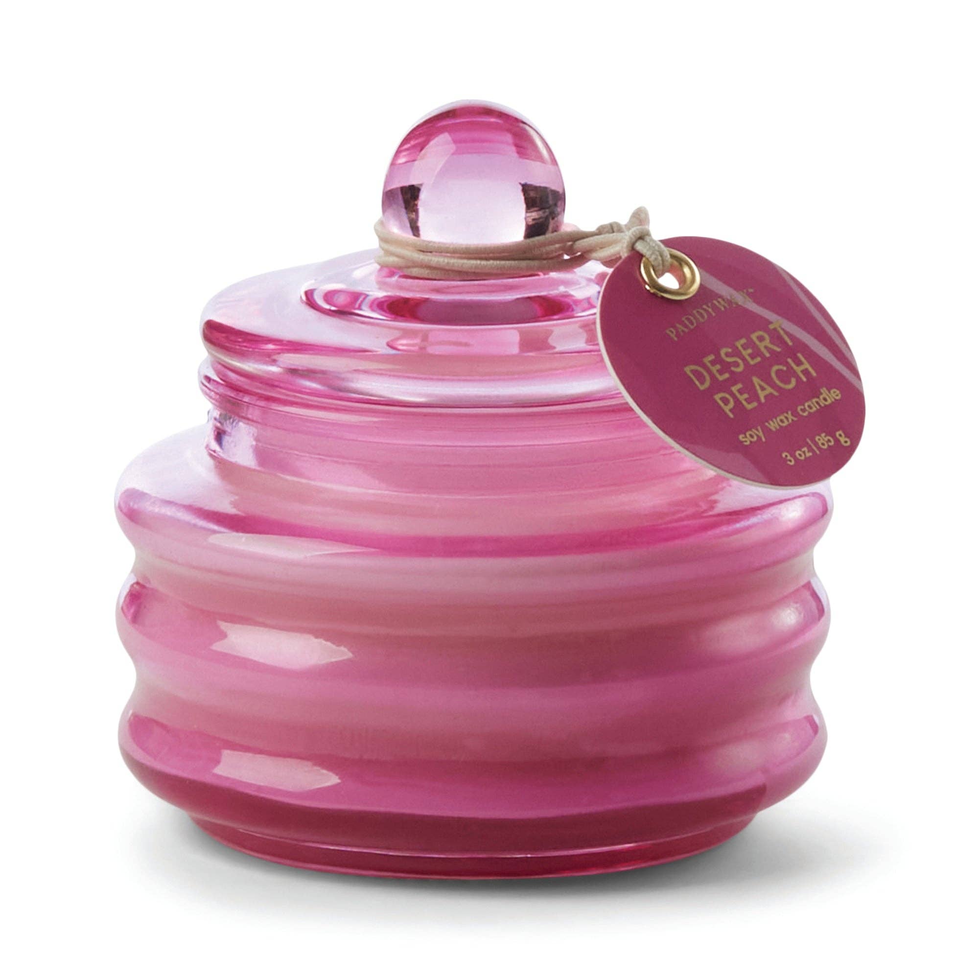 Glass Candle - Fuchsia Pink - Desert Peach
