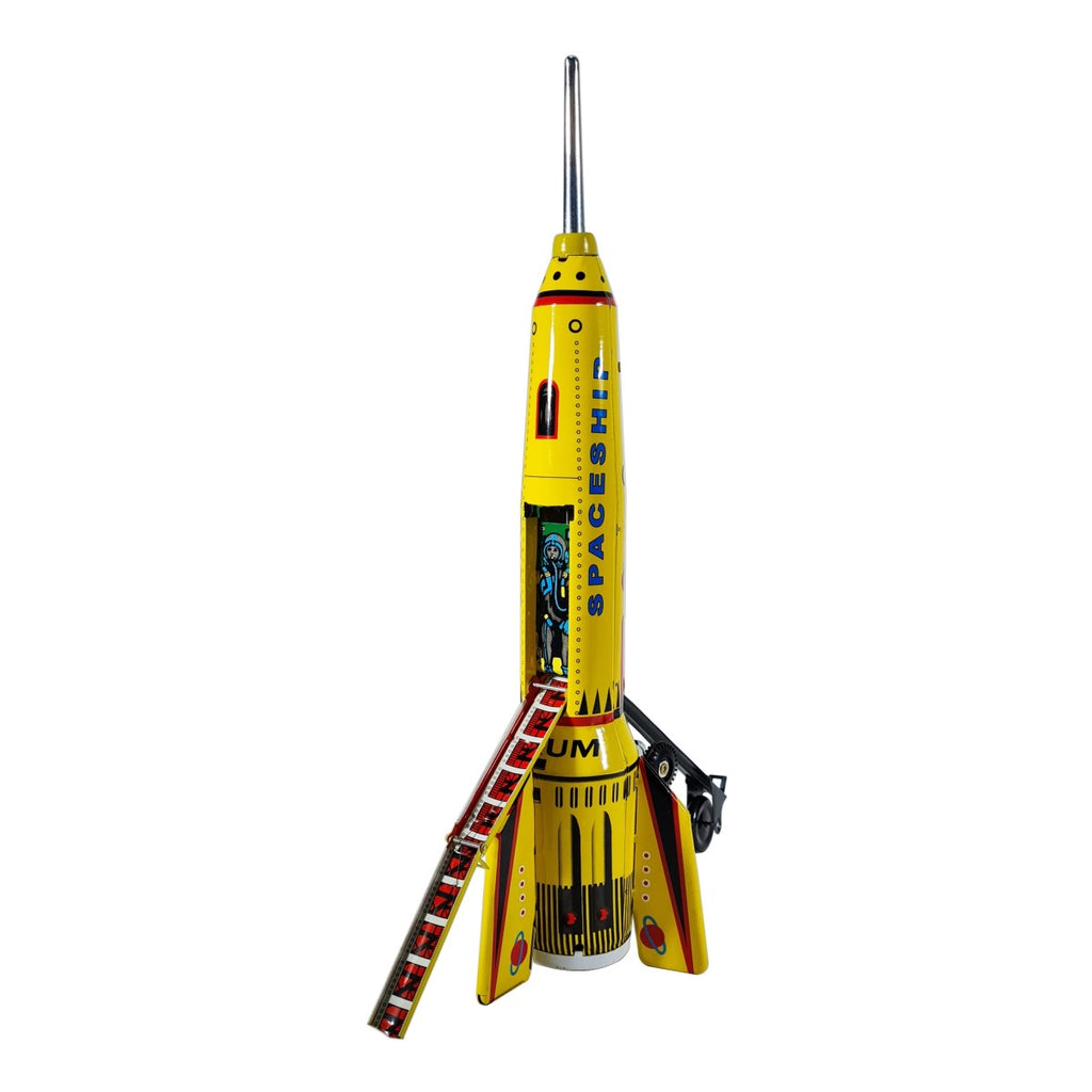 Yellow Rocket Tin Toy