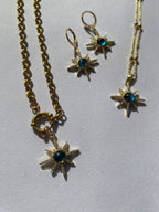 Large star huggie hoop earrings
