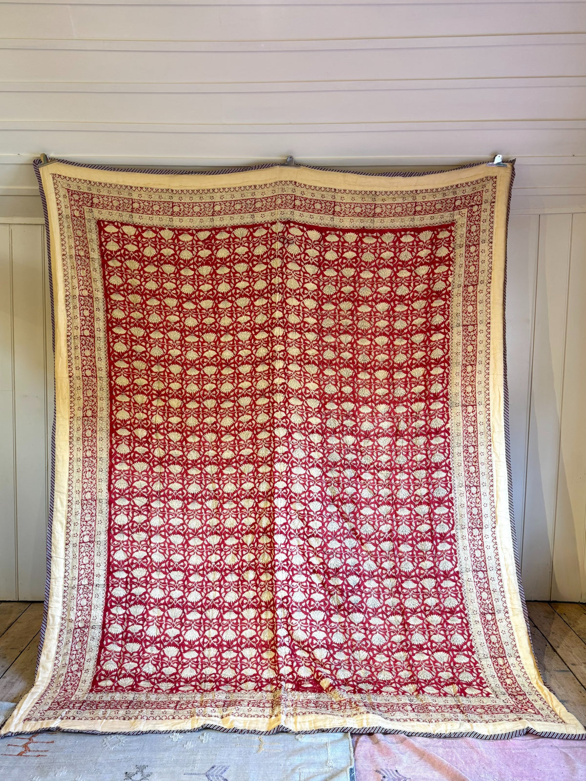 Double Quilts - Red & Cream