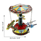 Tin toy carousel airplanes biplane