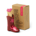 Nashville Cowboy Boot Candle - Red & Pink