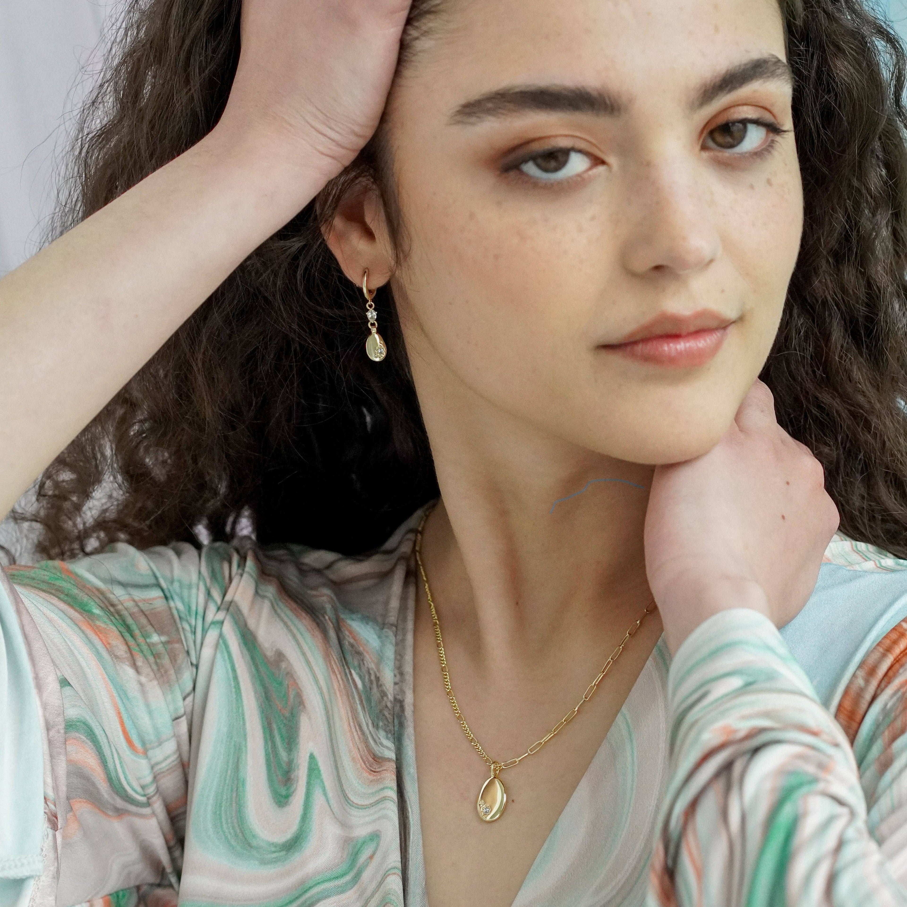 Minimalist Pebble Drop Earrings