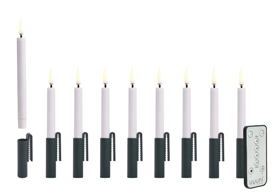 LED Mini Taper Candles 9-pack