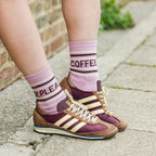 'Coffee Please' Sports Socks - Pink