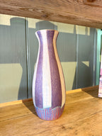 Striped vintage pottery vase