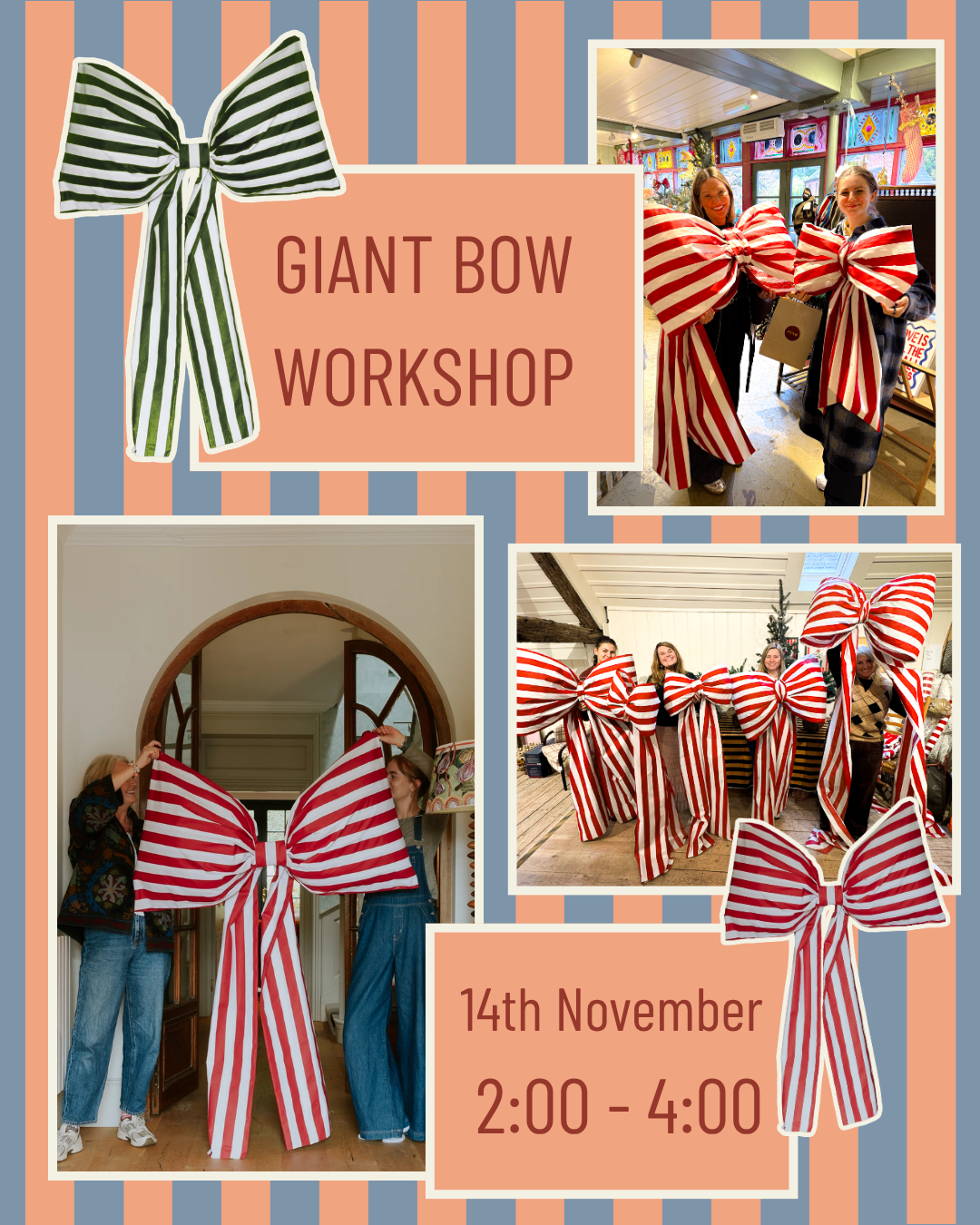 Giant Bow Workshop 14th (2:00pm -4:00pm)