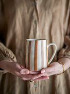 Striped Mug Brown