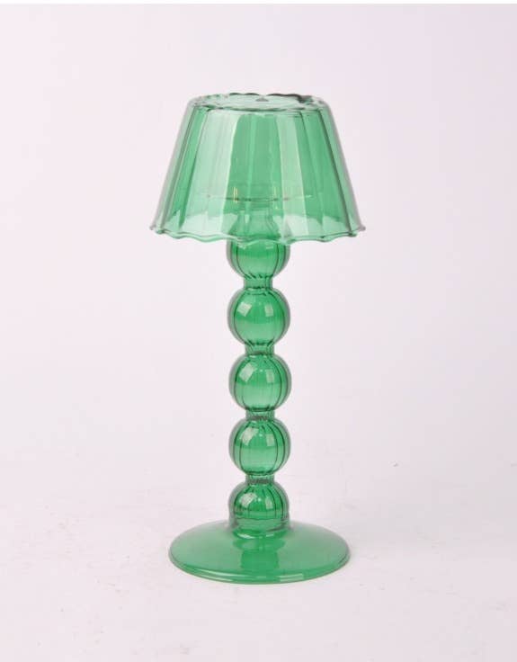 Dark Green Glass Tealight Holder