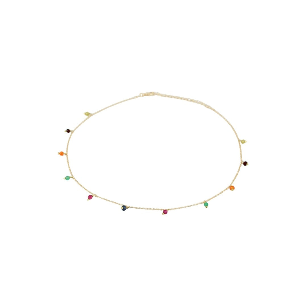 Gold Rainbow Charm Necklace