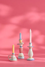 Blue/yellow Candle Holder