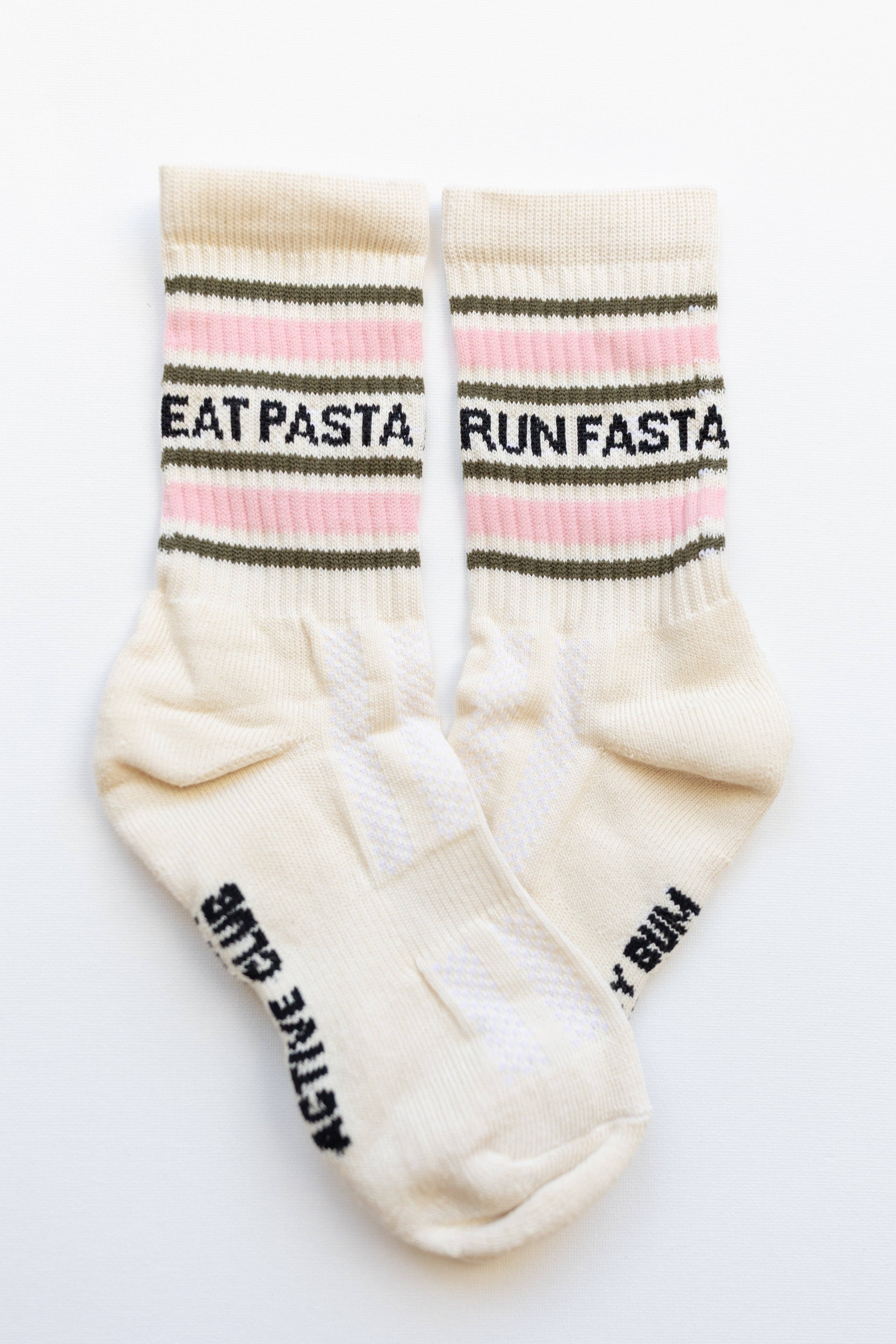 'Eat Pasta Run Fasta' Sports Socks