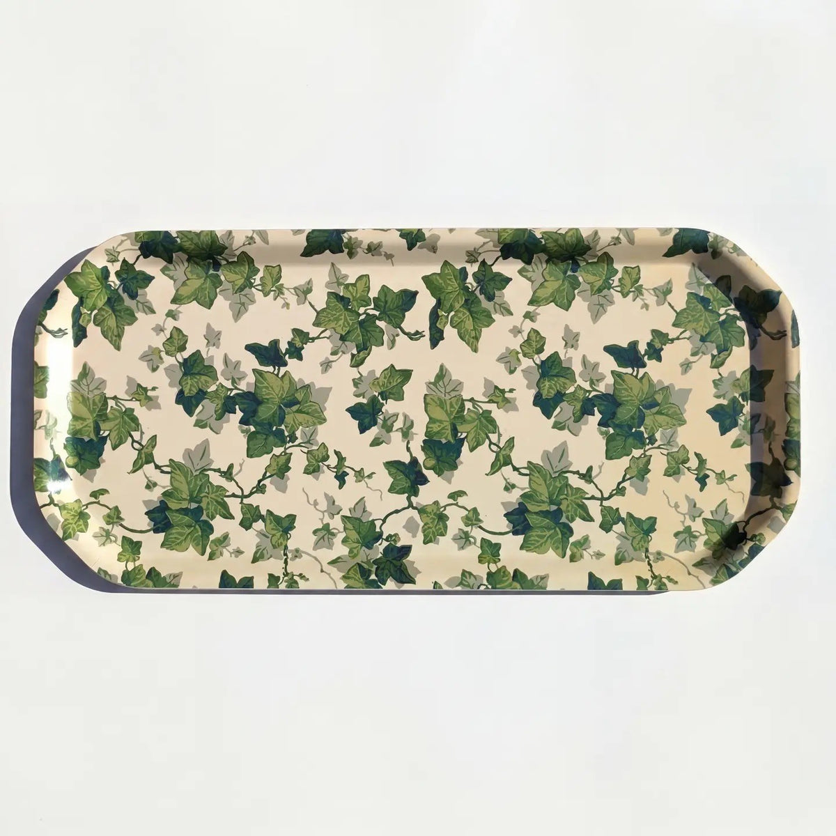 Large Octagonal Birch Wood Tray - Vintage Ivy