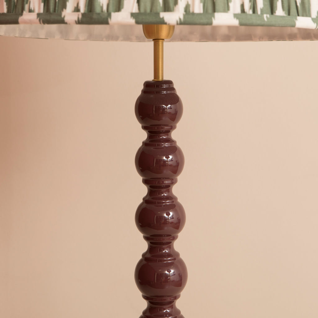 Wooden Bobbin Floor Lamp