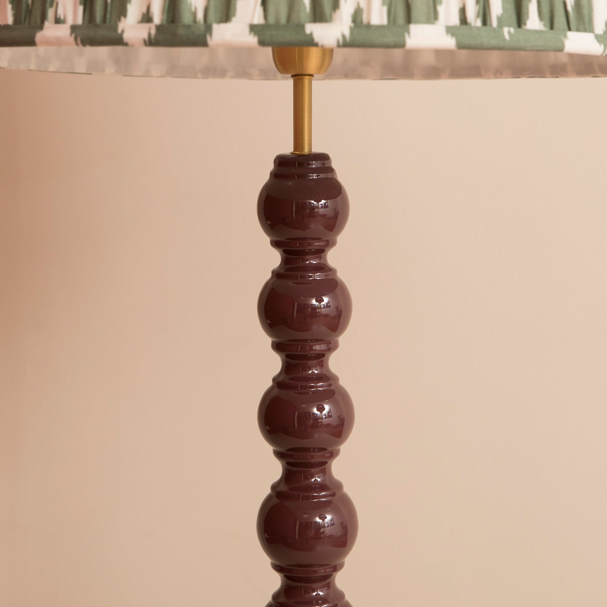 Wooden Bobbin Floor Lamp