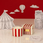 Red Stripe Scented Candle - Plum & Pomegranate