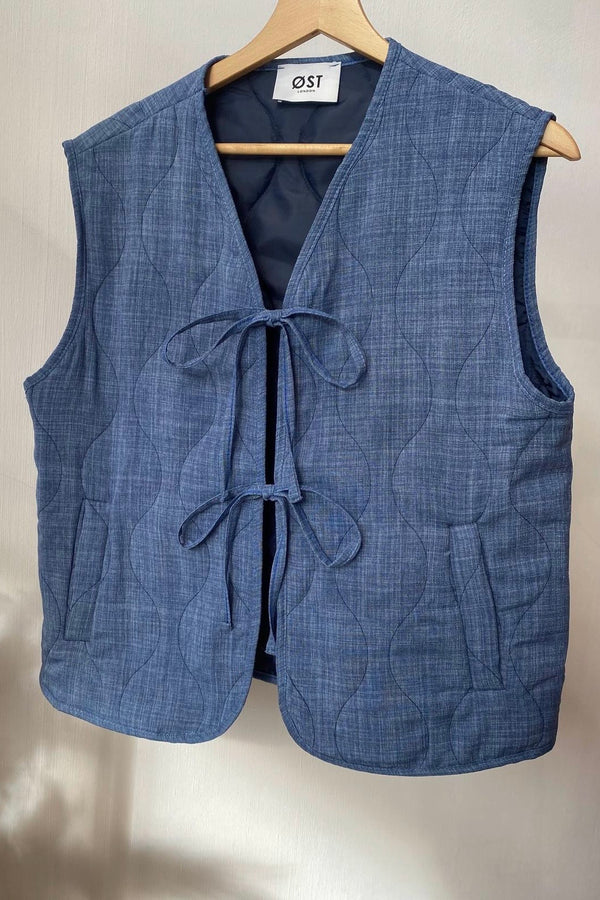 Lina Quilted Tie Vest