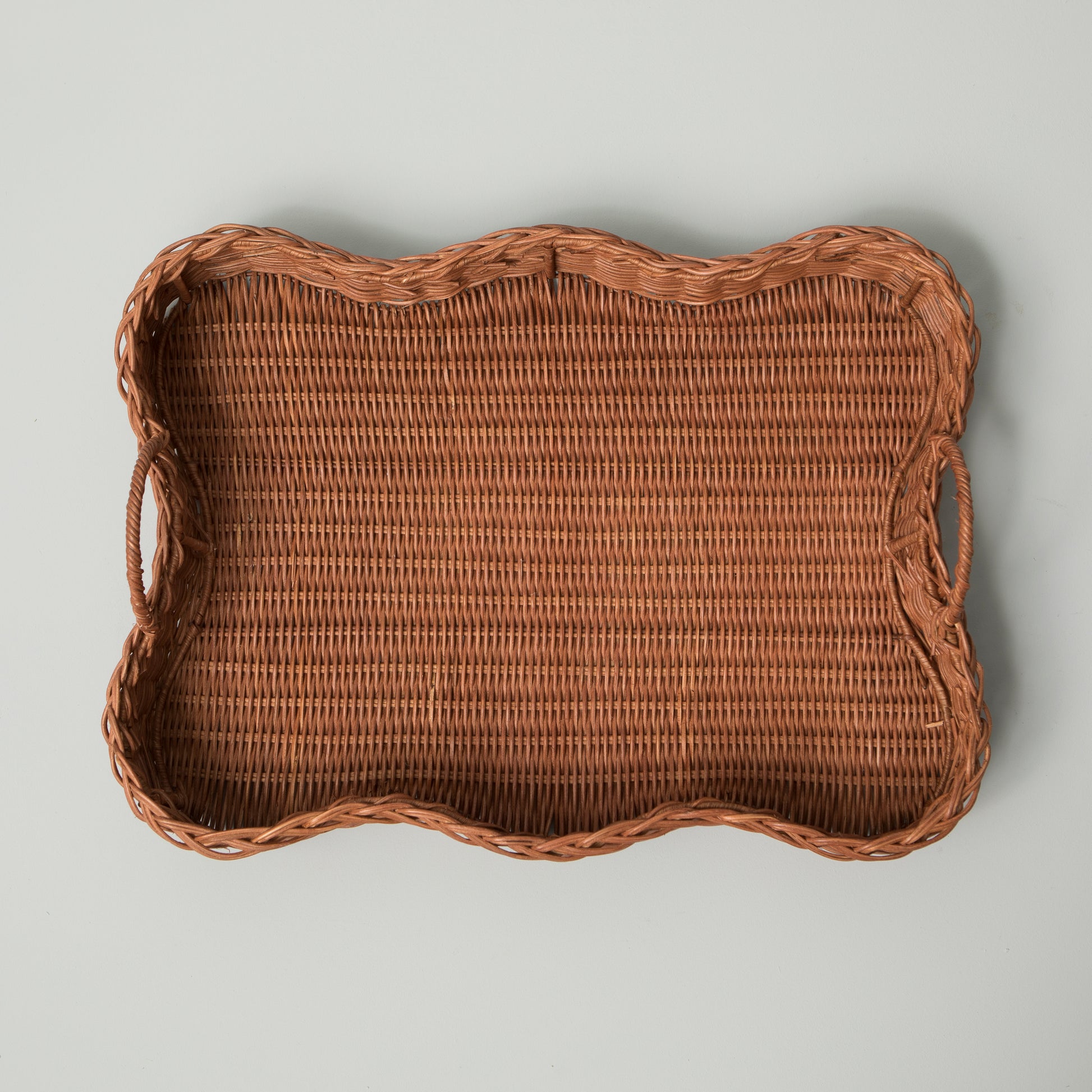 Rattan Scalloped Tray