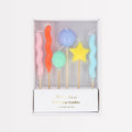 Bright Colour Birthday Candles – Set of 6