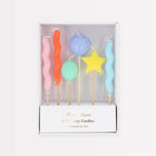 Bright Colour Birthday Candles – Set of 6