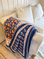 Double Quilts - Orange & Navy