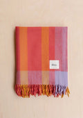 Orange Frame Stripe Recycled Wool Blanket