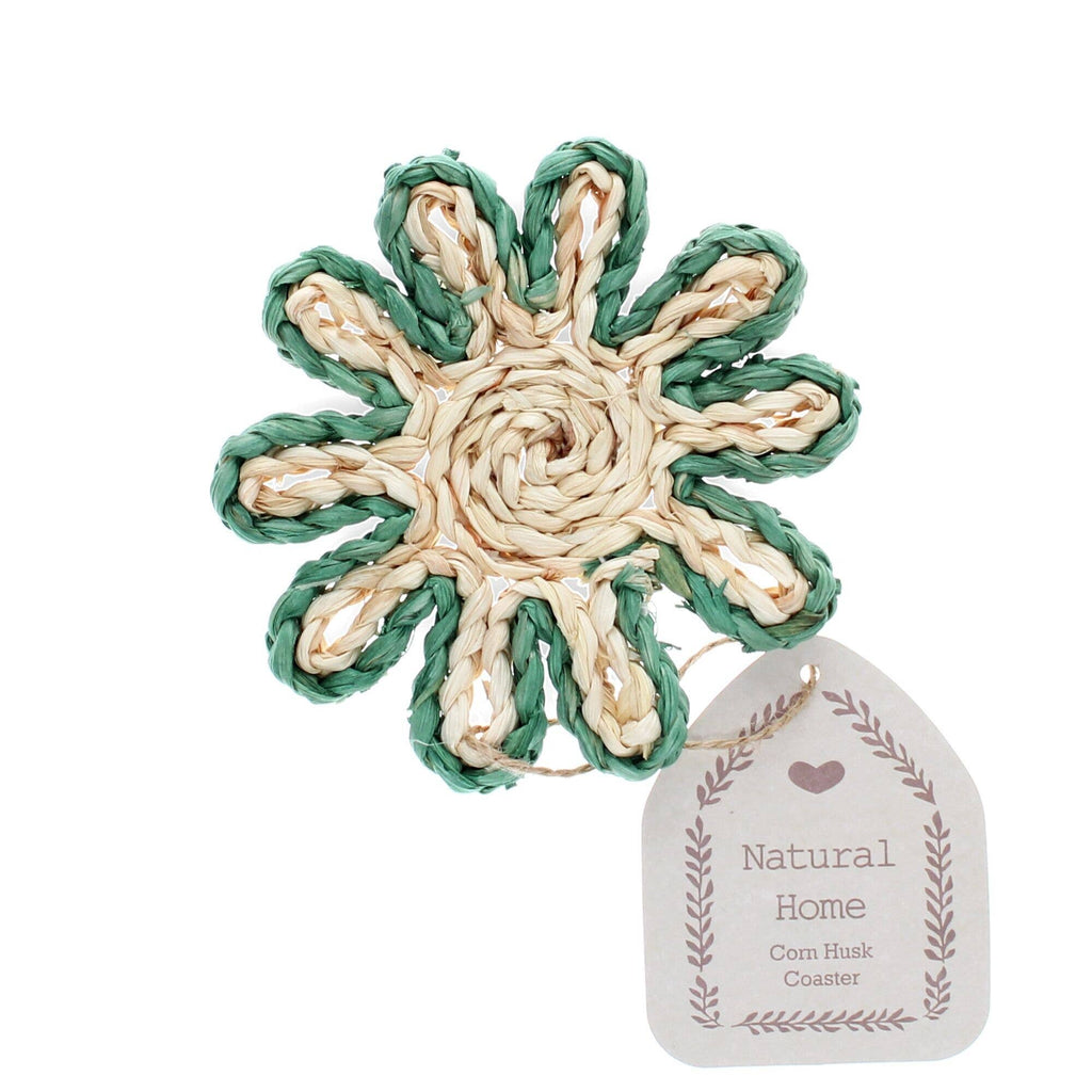 Corn Husk Coaster - Blue