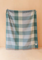 Blue Bold Check Recycled Wool Blanket