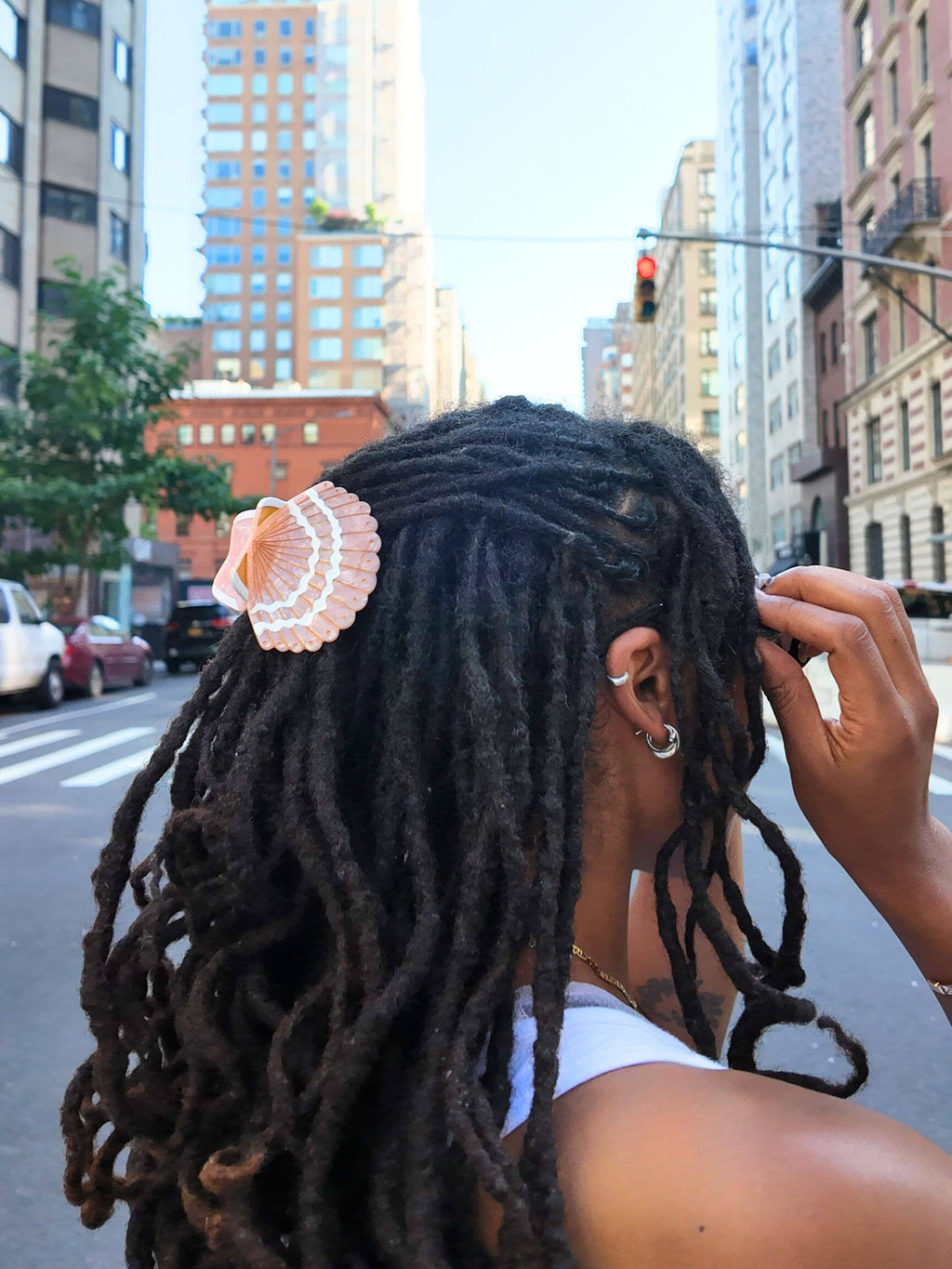 Hand-painted Seashell Claw Hair Clip | Eco-Friendly