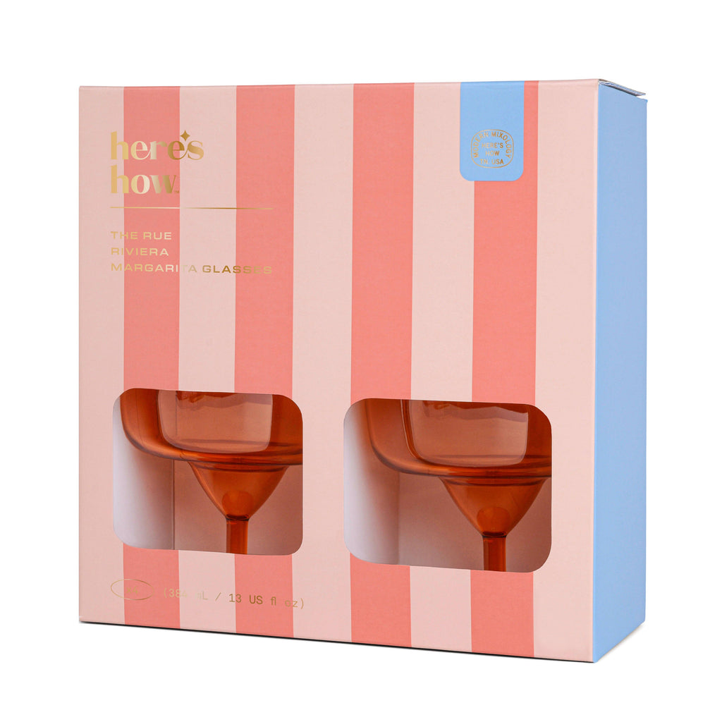 Margarita Glass - Set of 4 - Orange