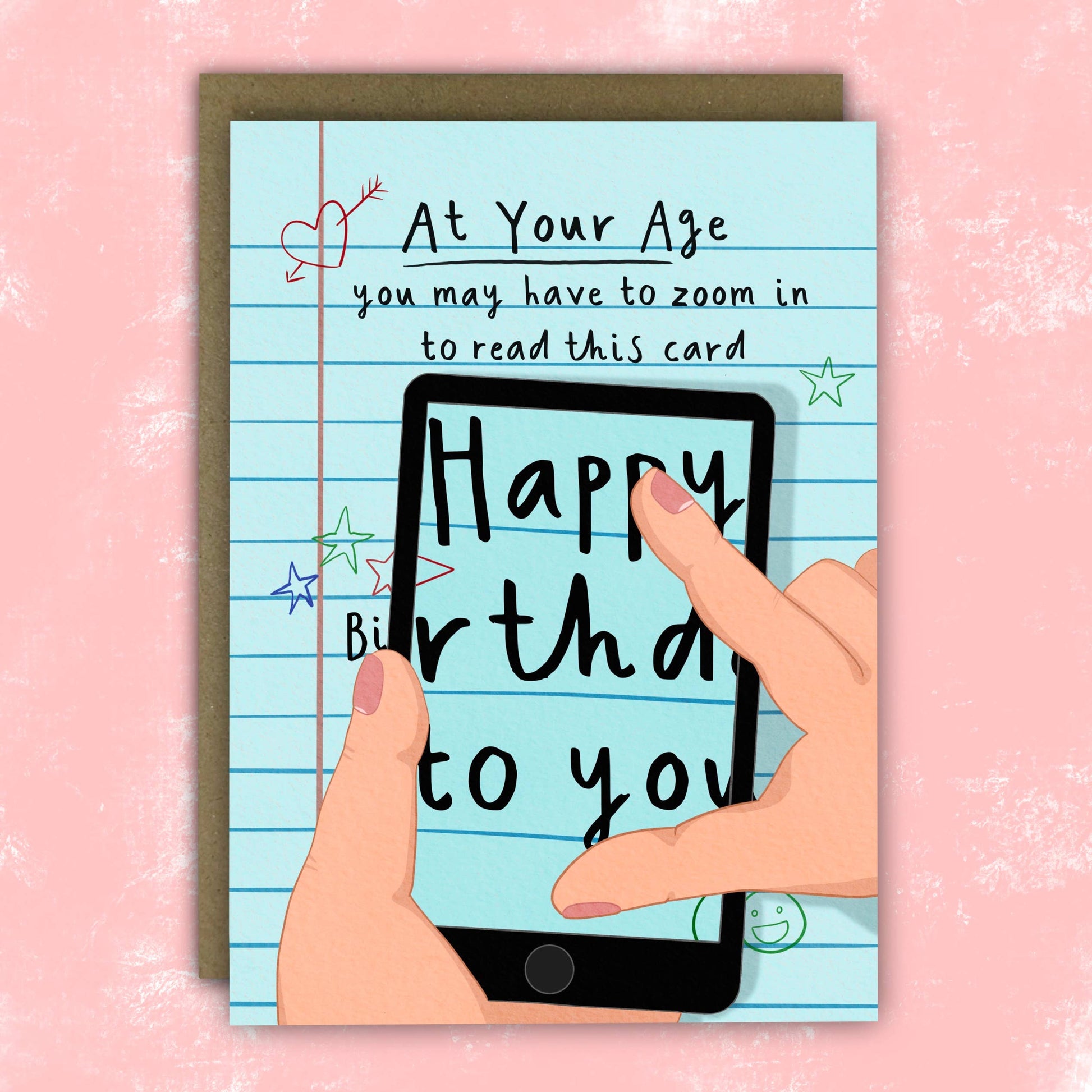 Funny Birthday Card - A6 - Zoom In for Short Sighted Friends