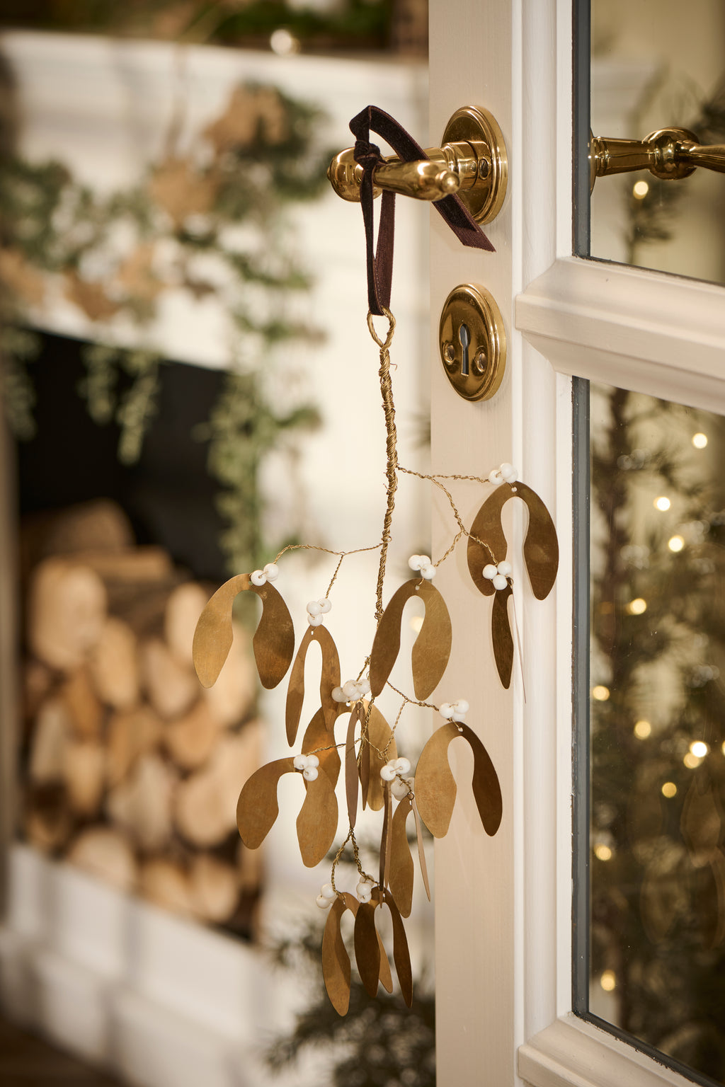Large Brass Mistletoe