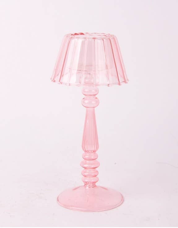 Light Pink Glass Tealight Holder