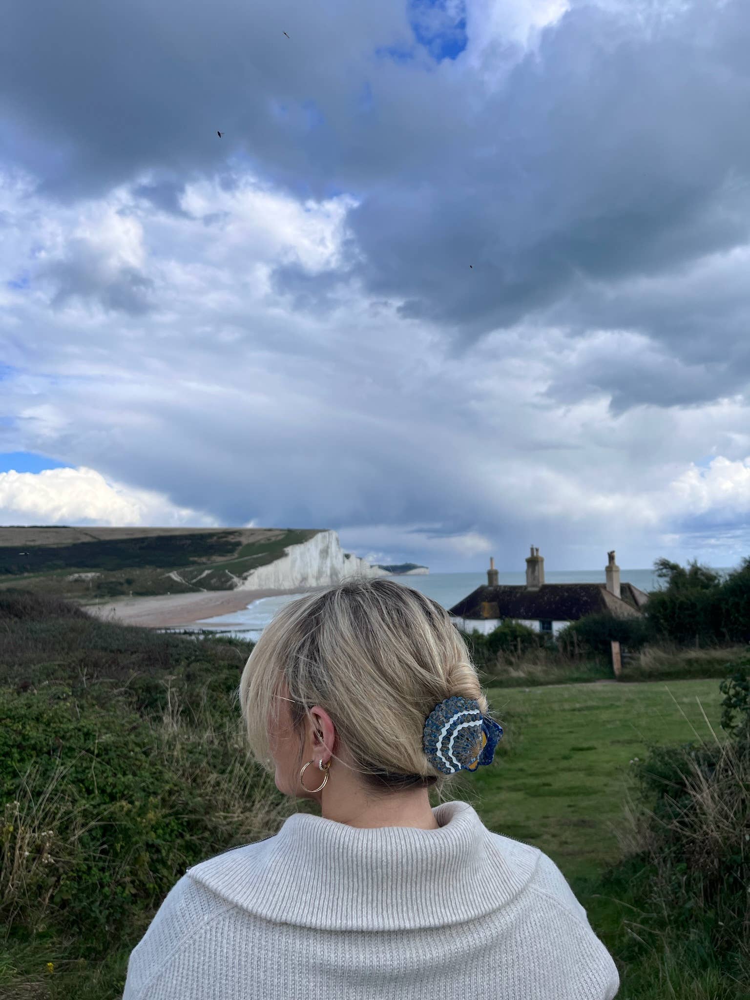 Hand-painted Seashell Claw Hair Clip | Eco-Friendly