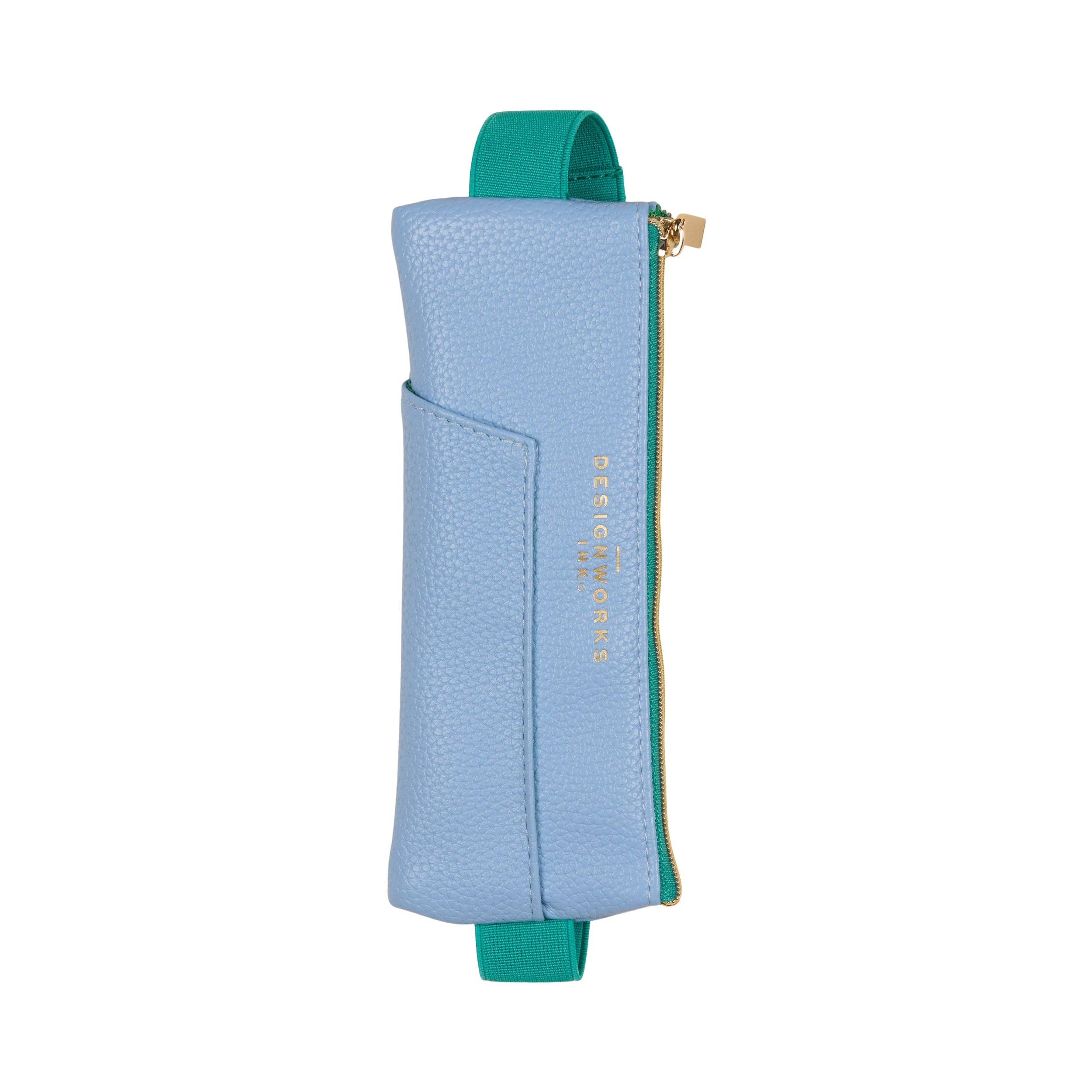 Ink Pen Pouch - Light Blue/ Green