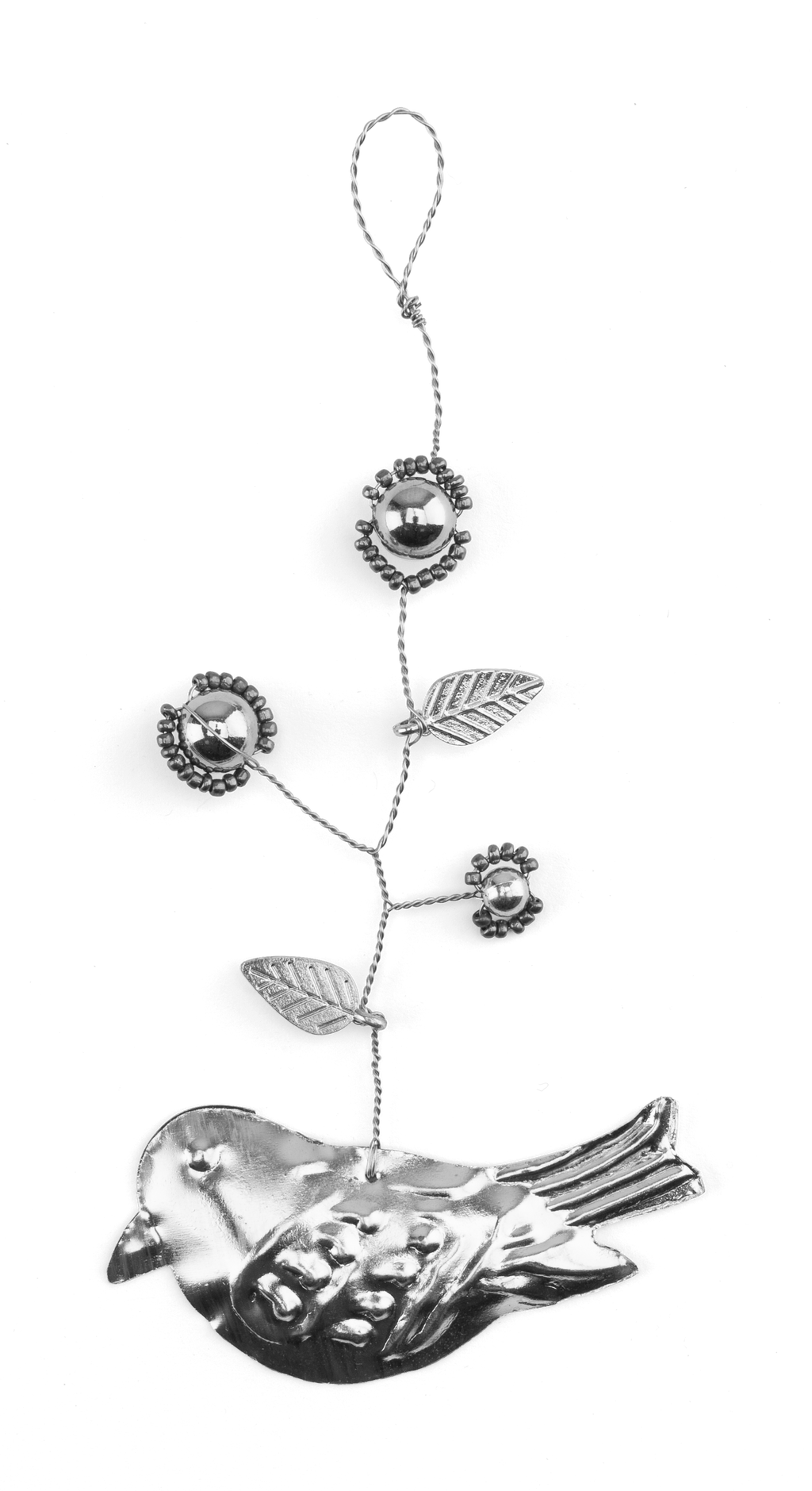 Silver Bird Hanging Ornament