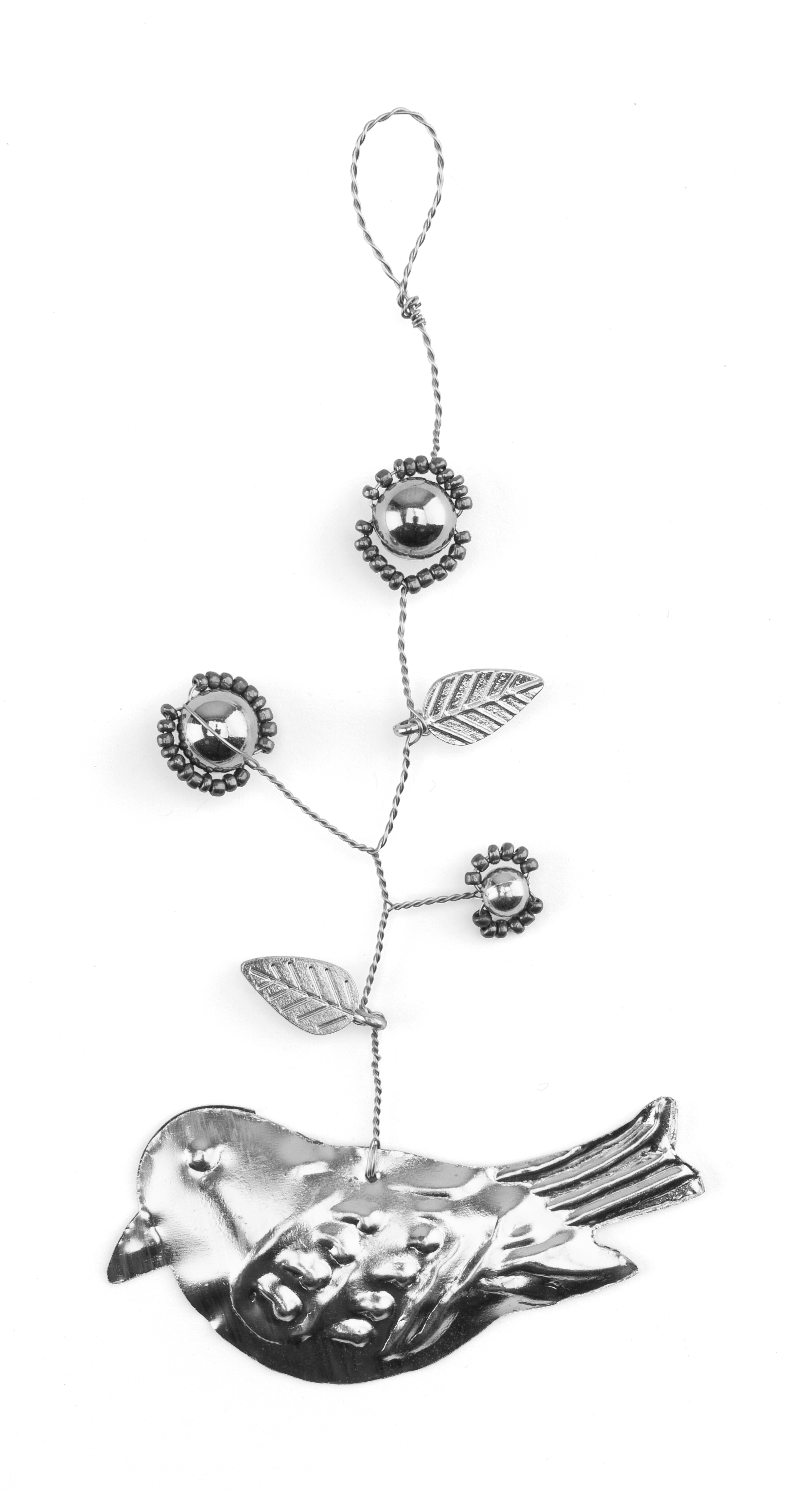 Silver Bird Hanging Ornament