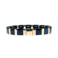 Boho Enamel Tile Bracelet | black and gold