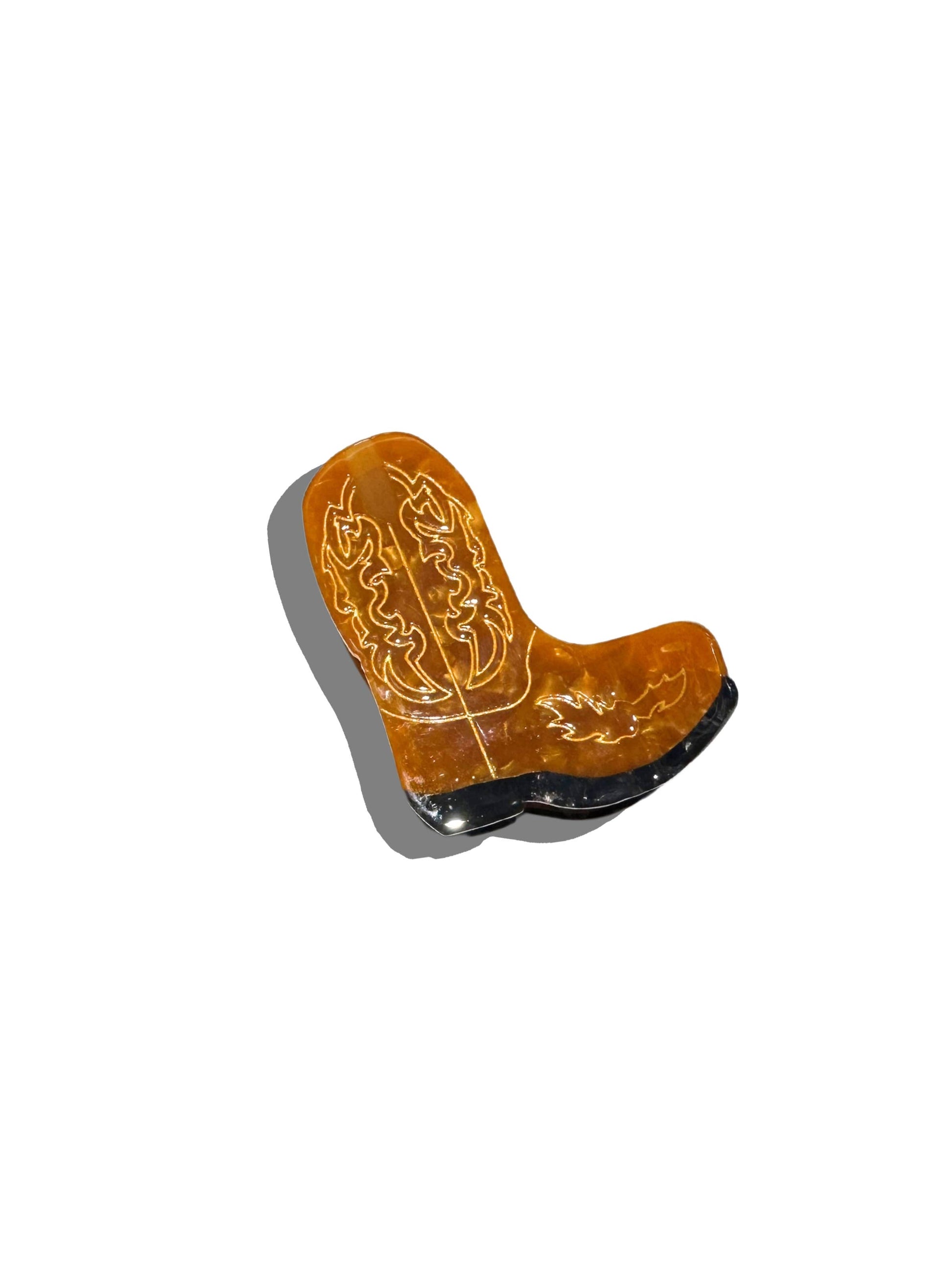 Hand-painted Western Cowboy Boot Claw Hair Clip | Eco