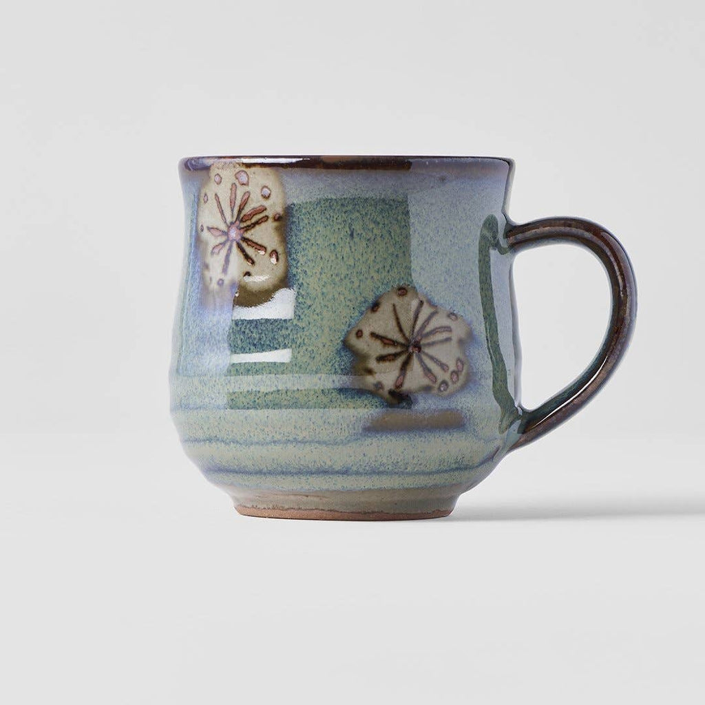 Mug with handle faded green 8cm