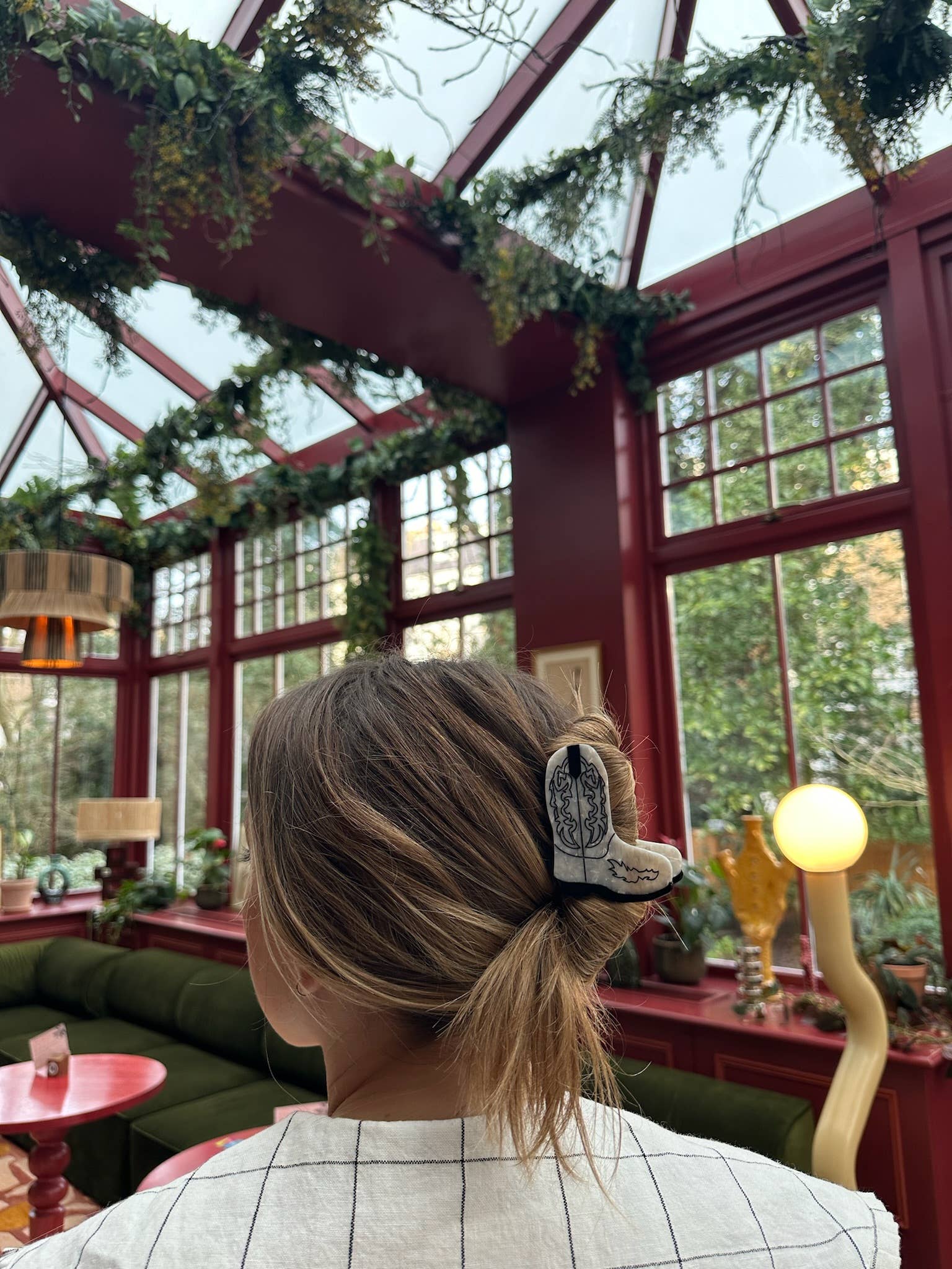 Hand-painted Western Cowboy Boot Claw Hair Clip | Eco